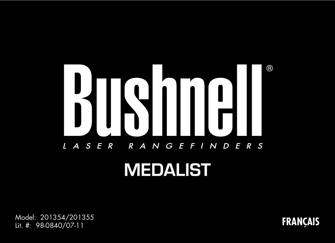 Bushnell 201355, 20-1354 manual Français 