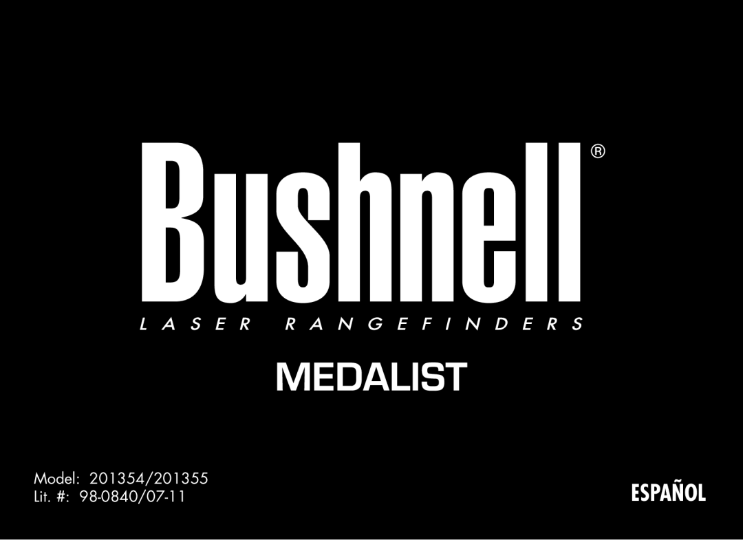 Bushnell 201355, 20-1354 manual Español 