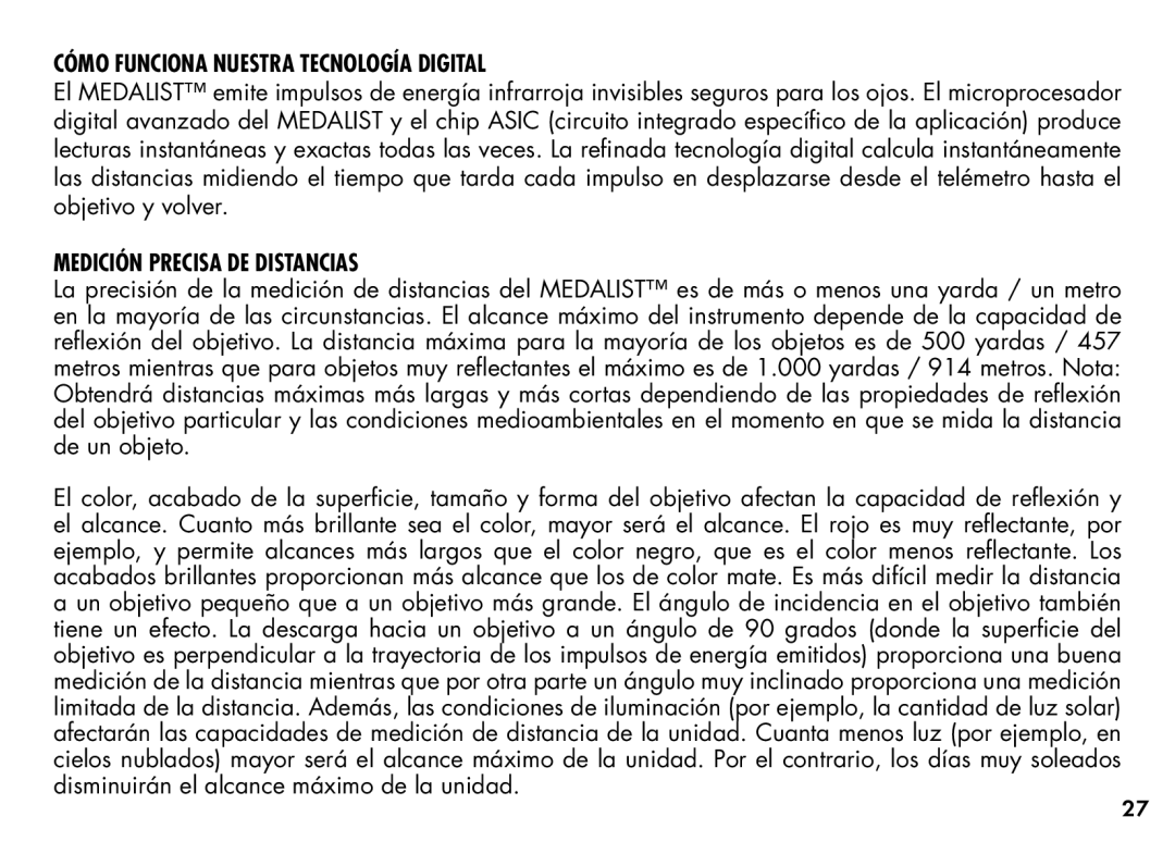 Bushnell 201355, 20-1354 manual Cómo Funciona Nuestra Tecnología Digital, Medición Precisa DE Distancias 