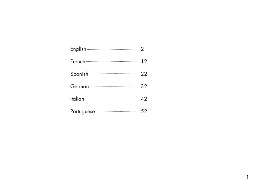 Bushnell 201355, 20-1354 manual English2 French12 Spanish22 German32 Italian42 Portuguese52 