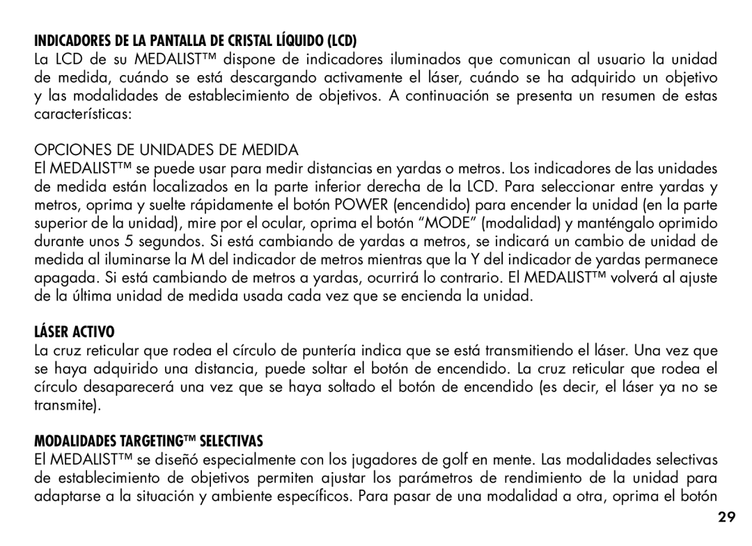 Bushnell 201355, 20-1354 Indicadores DE LA Pantalla DE Cristal Líquido LCD, Opciones DE Unidades DE Medida, Láser Activo 