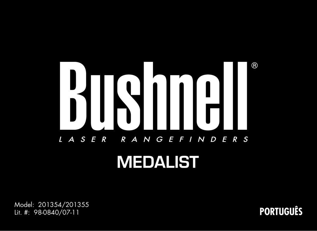 Bushnell 201355, 20-1354 manual PORTUGUÊS3 