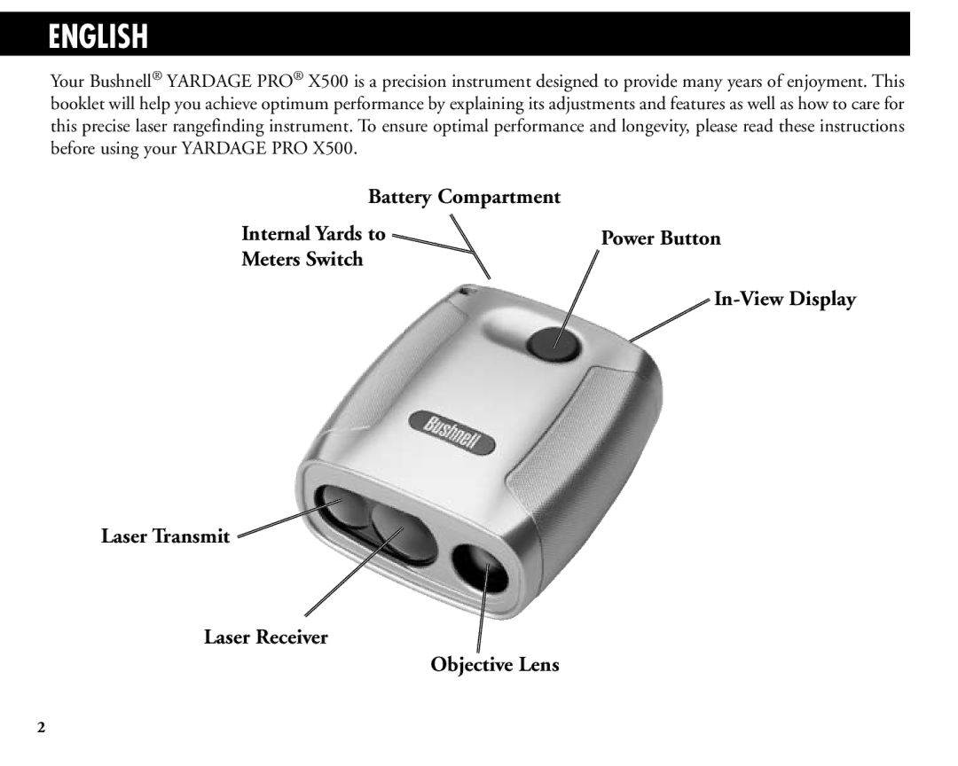 Bushnell 20-1925 manual English 