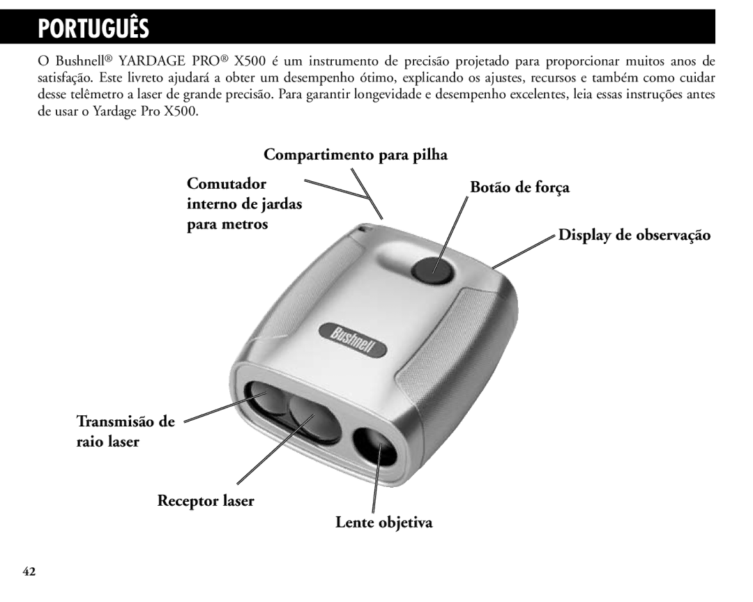 Bushnell 20-1925 manual Português 