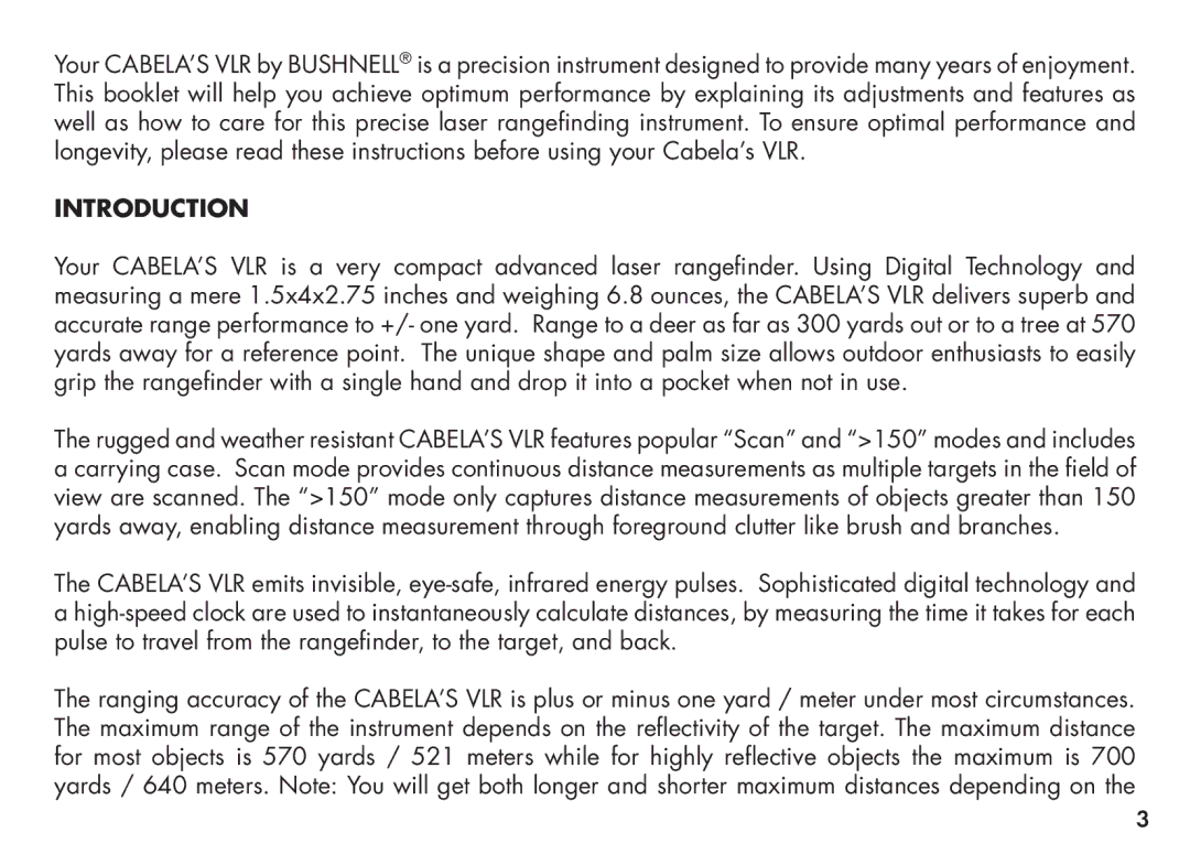 Bushnell 20-3031, 20-3131 instruction manual Introduction 