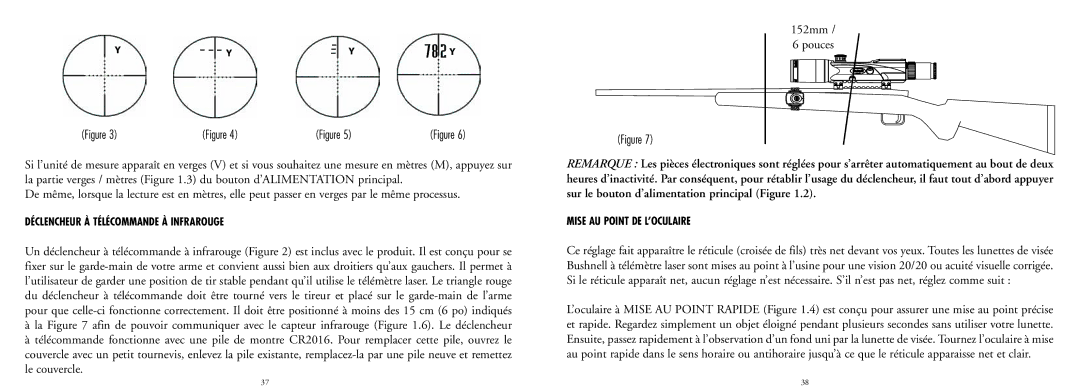 Bushnell 20-4124EU manual Déclencheur À Télécommande À Infrarouge, Mise AU Point DE L’OCULAIRE 