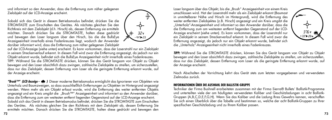 Bushnell 20-5101 manual Informationen Über DIE Auswahl DER BALLISTIK-GRUPPE 