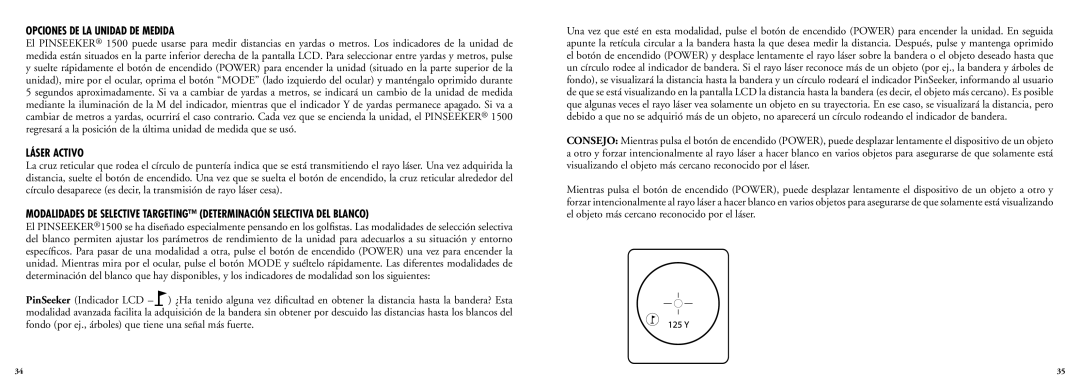Bushnell 20-5102, 20-5103 manual Opciones DE LA Unidad DE Medida, Láser Activo 