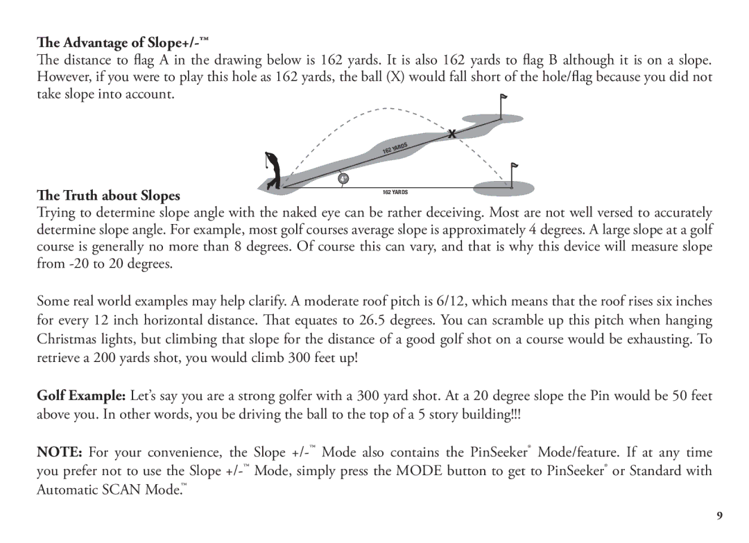 Bushnell 98-1342/12-08, 20 5106, 20 5105 manual Advantage of Slope+, Truth about Slopes 