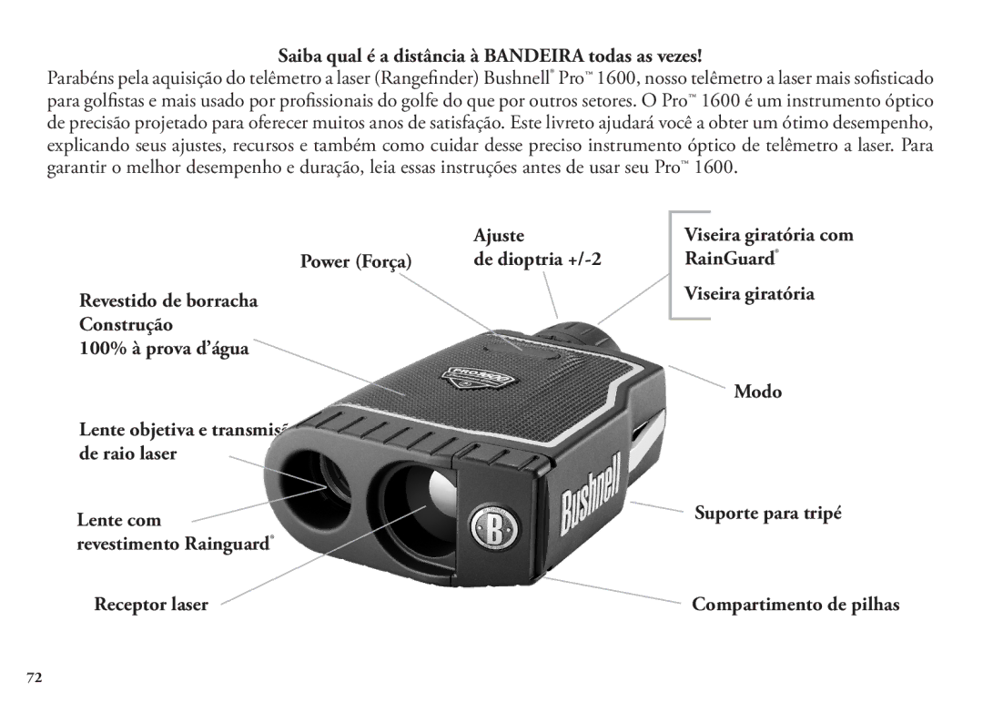 Bushnell 98-1342/12-08, 20 5106, 20 5105 manual Saiba qual é a distância à Bandeira todas as vezes 