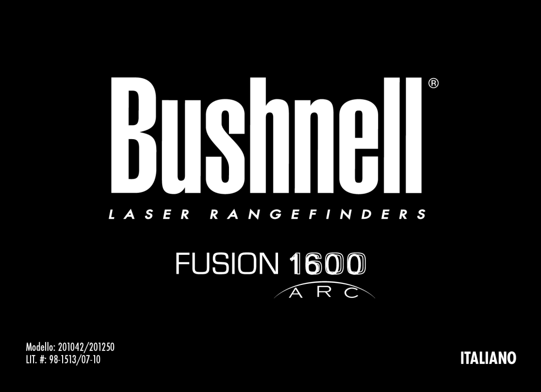 Bushnell 201250, 201042 manual Italiano 