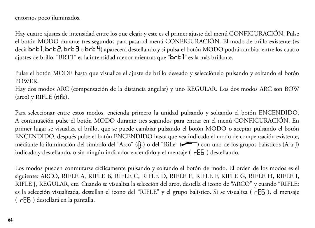 Bushnell 201042, 201250 manual Entornos poco iluminados, Destellará en la pantalla 