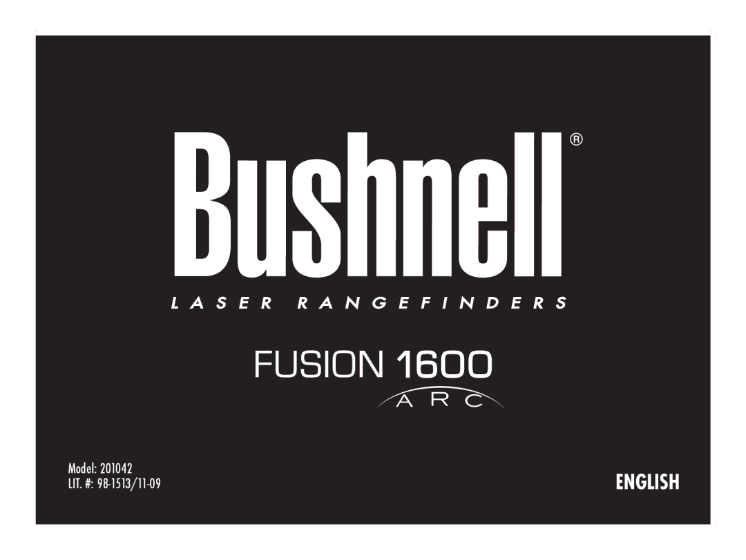 Bushnell 201042 manual 1600 