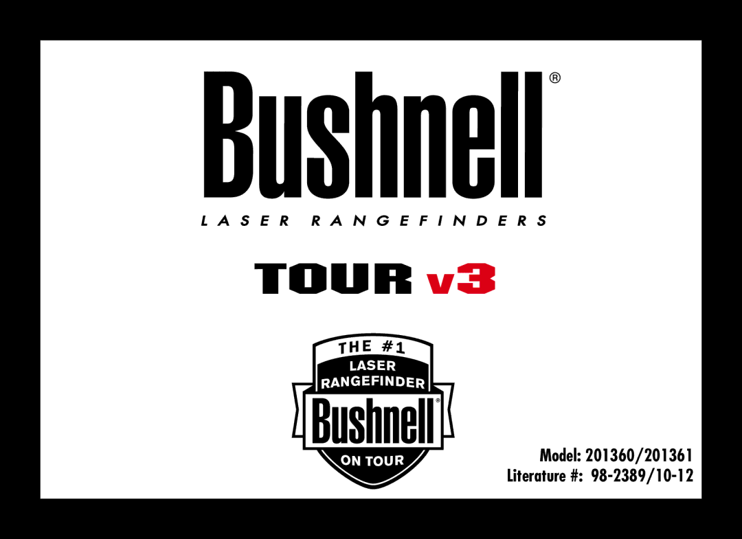 Bushnell manual Model 201360/201361 Literature # 98-2389/10-12 