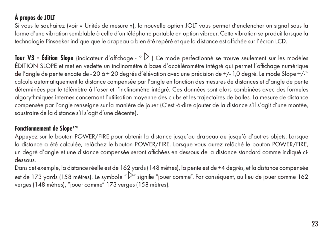 Bushnell 201360, 201361 manual Propos de Jolt 