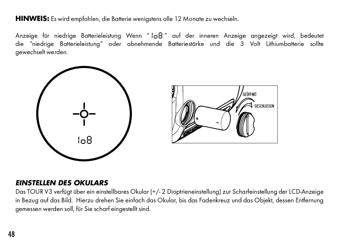 Bushnell 201361, 201360 manual Einstellen DES Okulars 