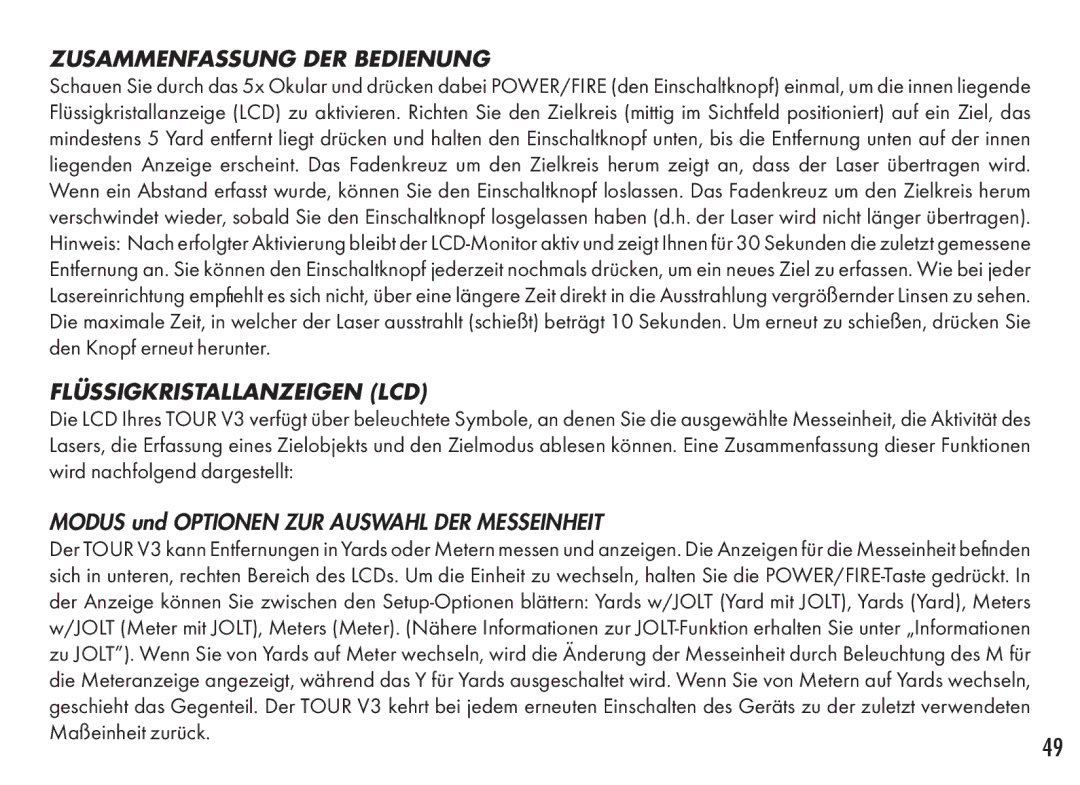 Bushnell 201360, 201361 manual Zusammenfassung DER Bedienung, Flüssigkristallanzeigen LCD 