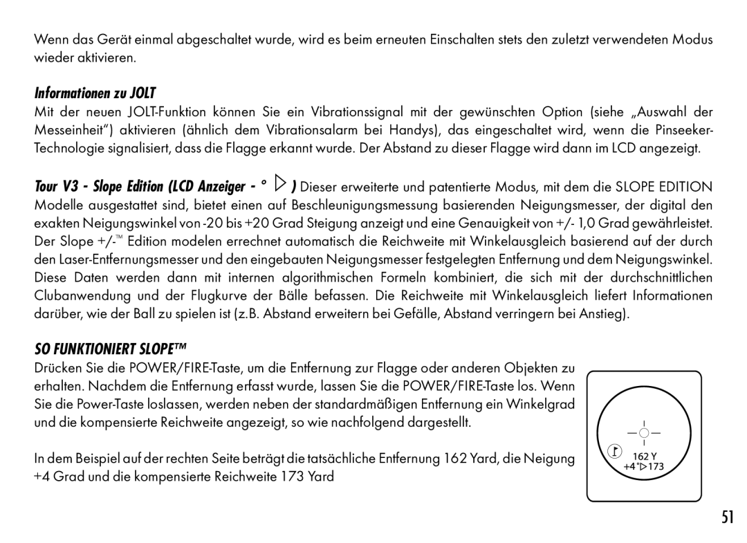 Bushnell 201360, 201361 manual Informationen zu Jolt, So funktioniert Slope 