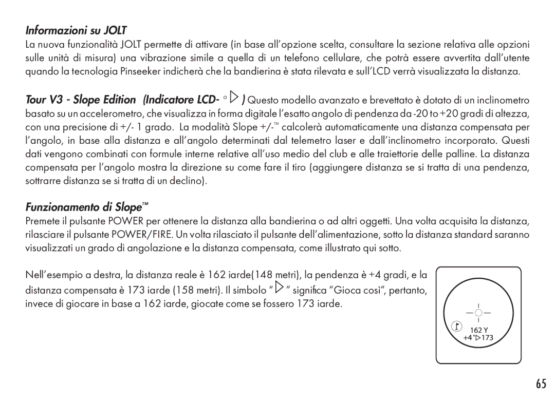 Bushnell 201360, 201361 manual Informazioni su Jolt 