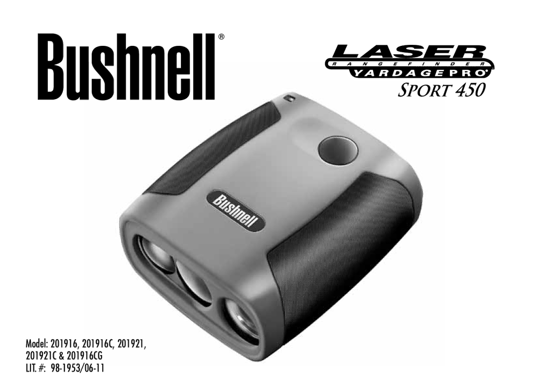 Bushnell 201921C, 201916CG manual Lit. # 98-1953/06-11 