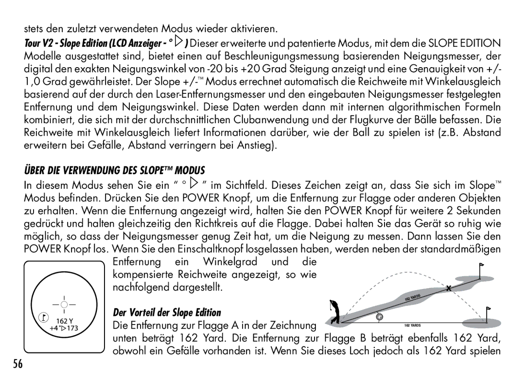 Bushnell 201929, 201930, 201928, 201933, 201940, 201927 Über die Verwendung des Slope Modus, Der Vorteil der Slope Edition 