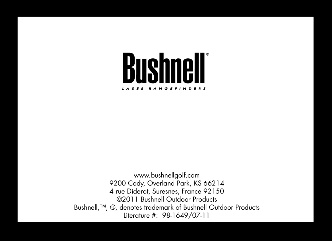 Bushnell 201930, 201928, 201929, 201933, 201940, 201927 manual 