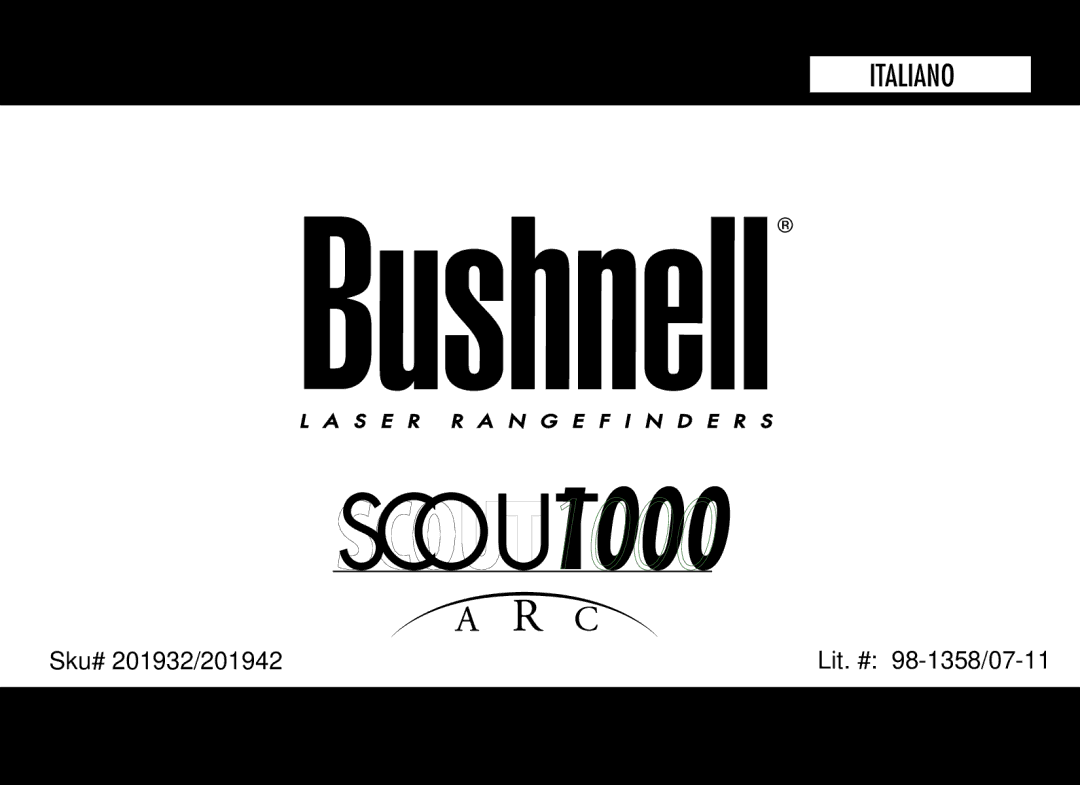 Bushnell 201942 manual Italiano 