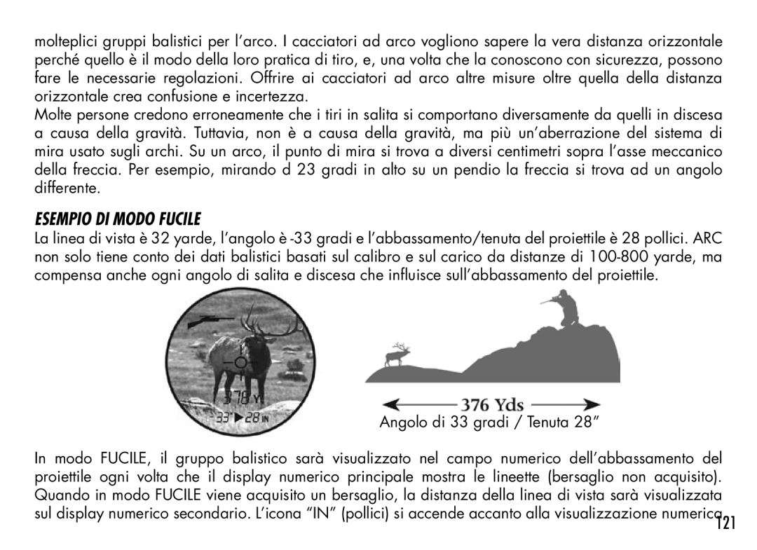 Bushnell 201942 manual Esempio DI Modo Fucile, 121 