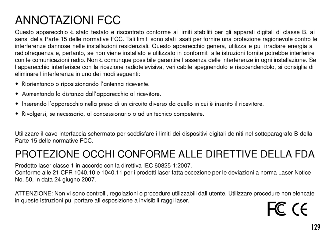 Bushnell 201942 manual Annotazioni FCC, 129 