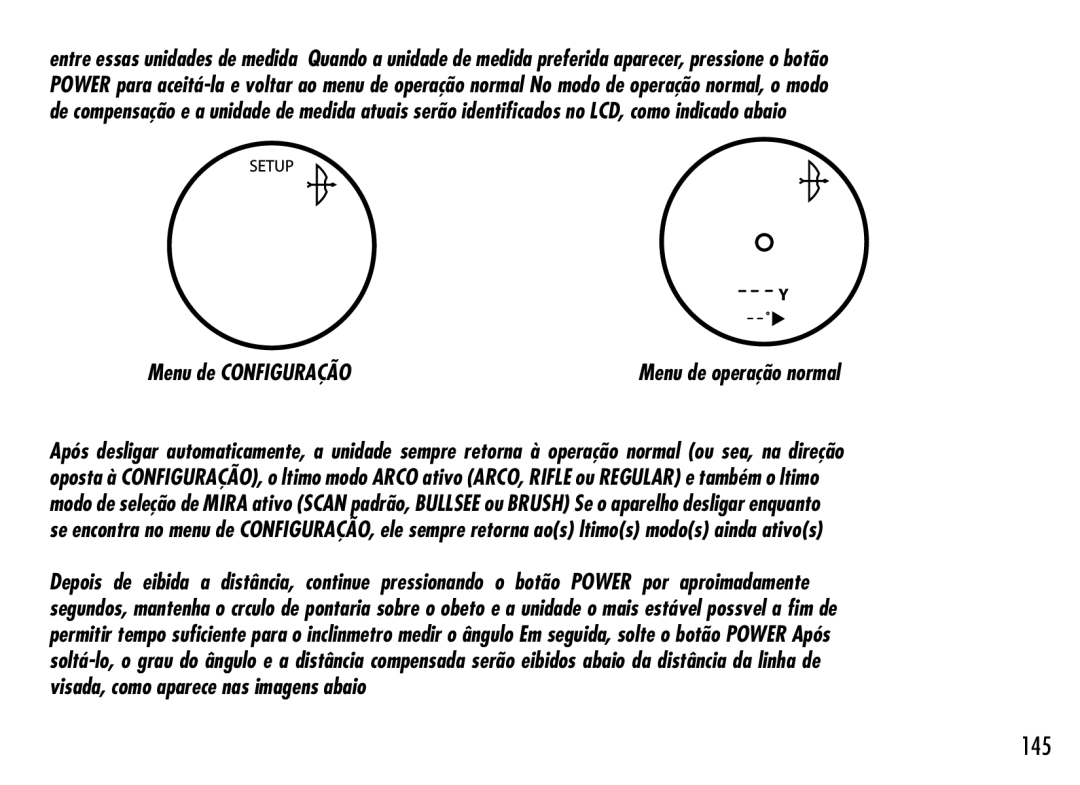 Bushnell 201942 manual 145, Menu de Configuração 