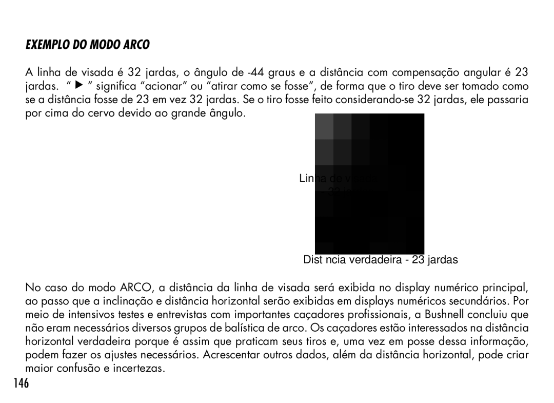 Bushnell 201942 manual Exemplo do Modo Arco, 146 