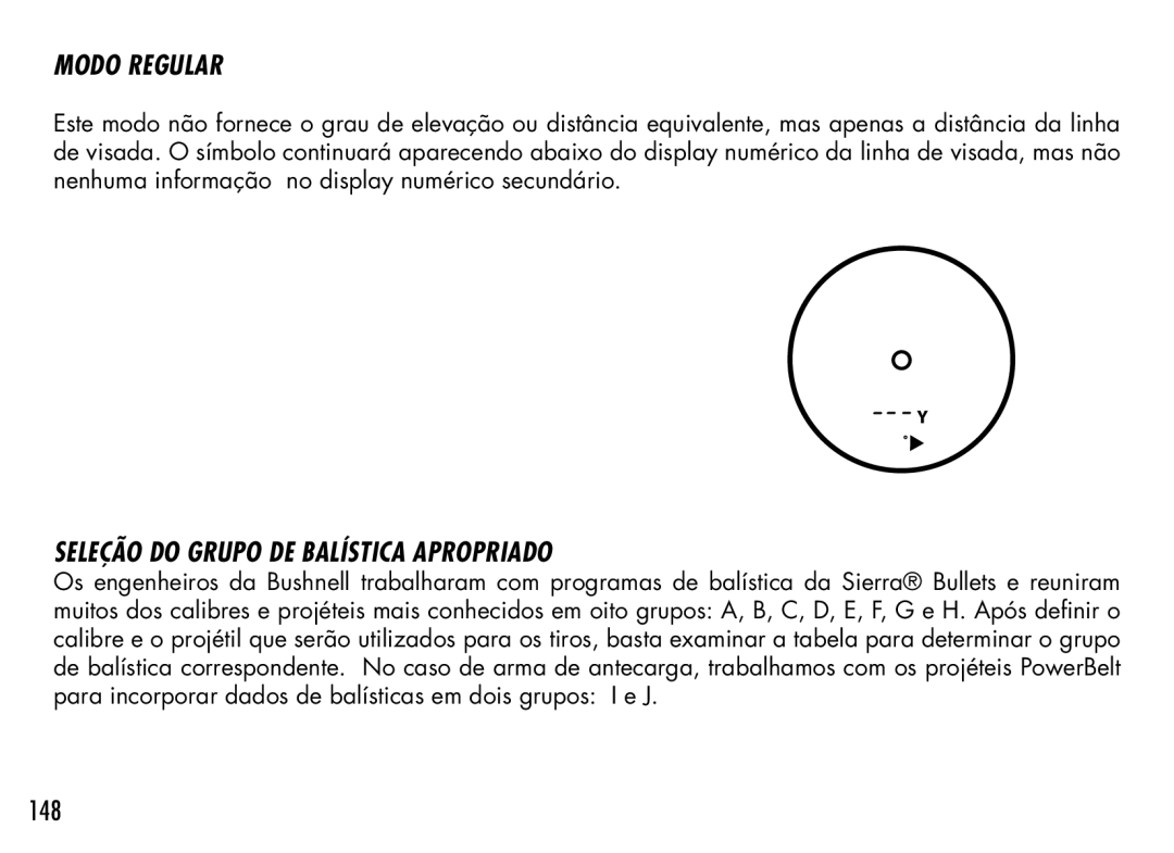 Bushnell 201942 manual Seleção do Grupo DE Balística Apropriado, 148 