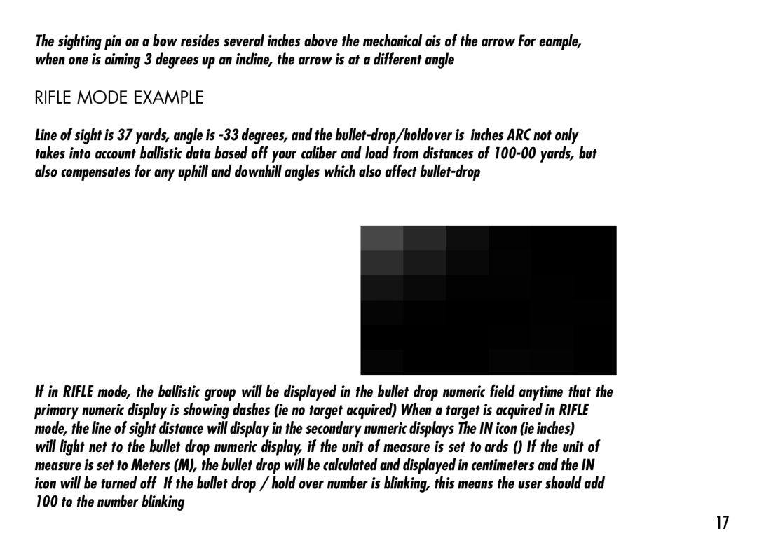 Bushnell 201942 manual Rifle Mode Example 