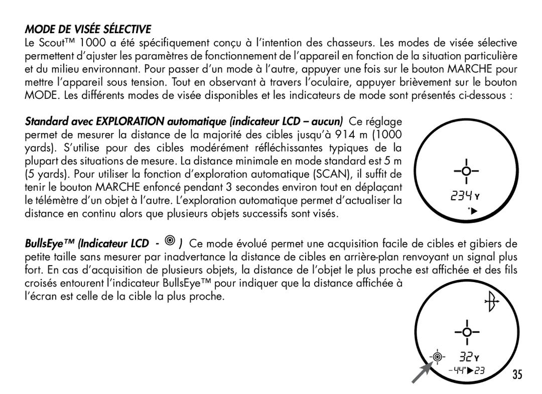 Bushnell 201942 manual Mode DE Visée Sélective 