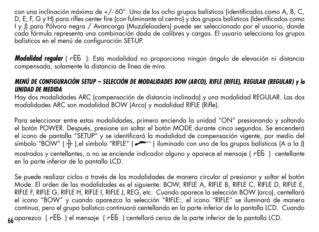 Bushnell 201942 manual Unidad DE Medida 