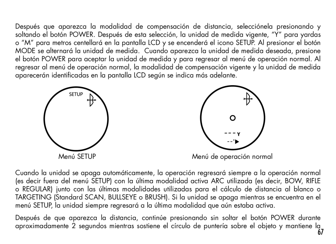 Bushnell 201942 manual Menú de operación normal 