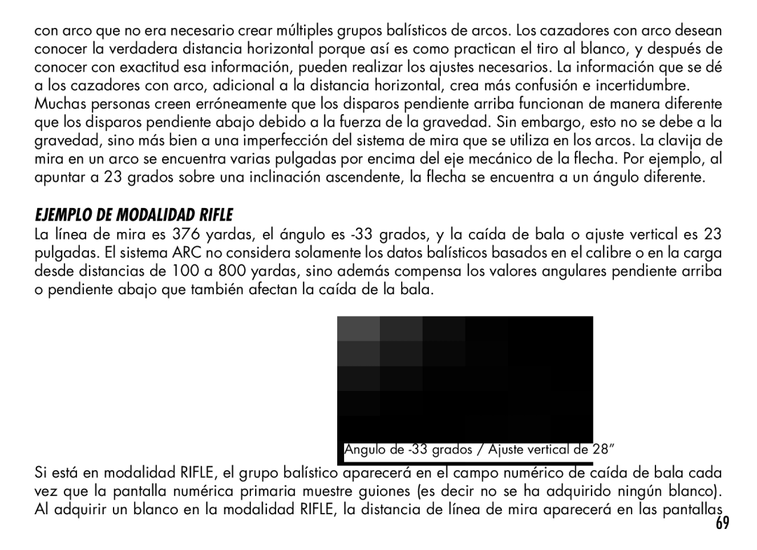 Bushnell 201942 manual Ejemplo DE Modalidad Rifle 