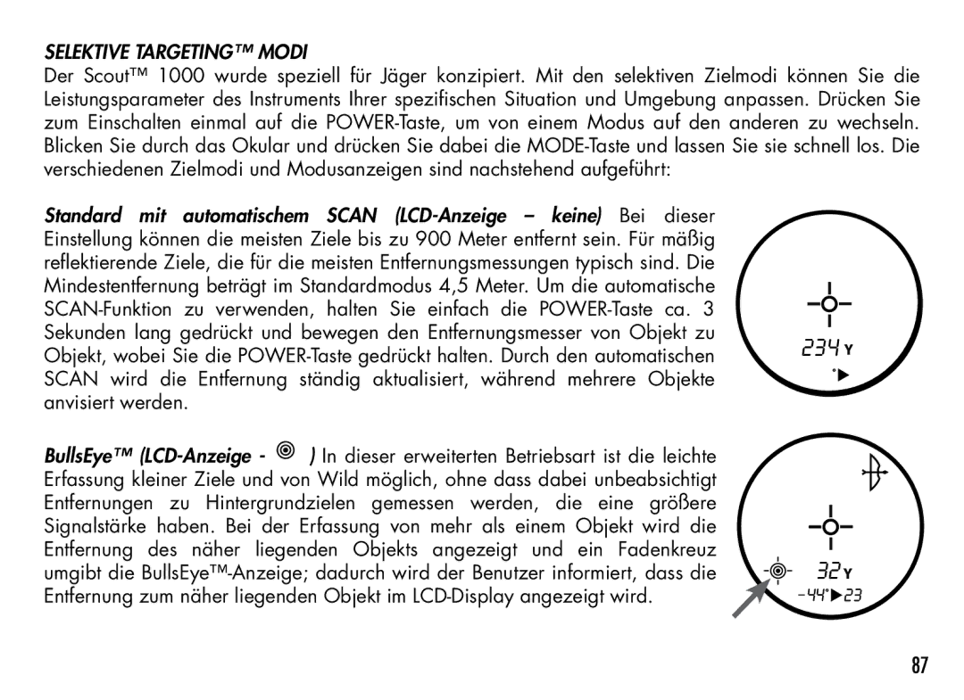 Bushnell 201942 manual Selektive Targeting Modi 