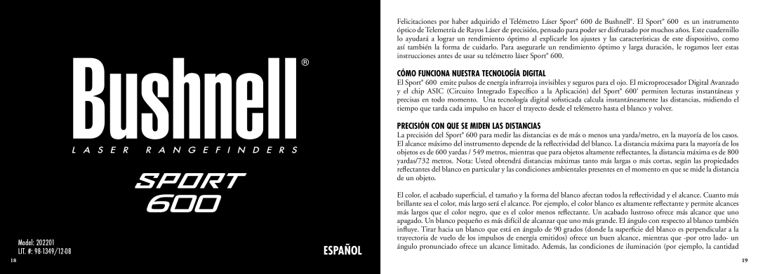 Bushnell 202201 manual Cómo Funciona Nuestra Tecnología Digital, Precisión CON QUE SE Miden LAS Distancias 