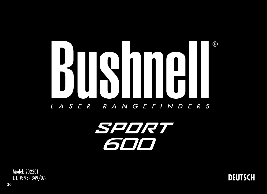 Bushnell 202201 manual Deutsch 