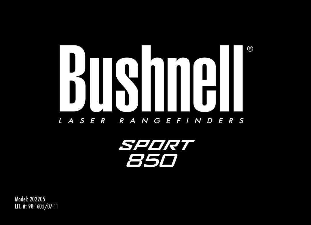 Bushnell 202205 manual 850 