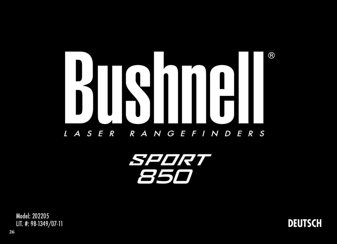 Bushnell 202205 manual Deutsch 