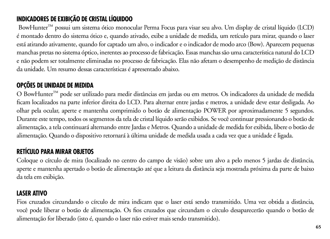 Bushnell 202206 Indicadores DE Exibição DE Cristal Líquidoo, Opções DE Unidade DE Medida, Retículo Para Mirar Objetos 