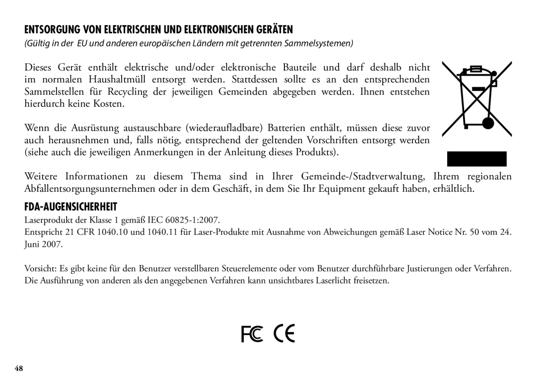 Bushnell 202342 manual Entsorgung von elektrischen und elektronischen Geräten 