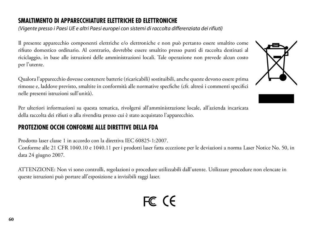 Bushnell 202342 manual Smaltimento di apparecchiature elettriche ed elettroniche 