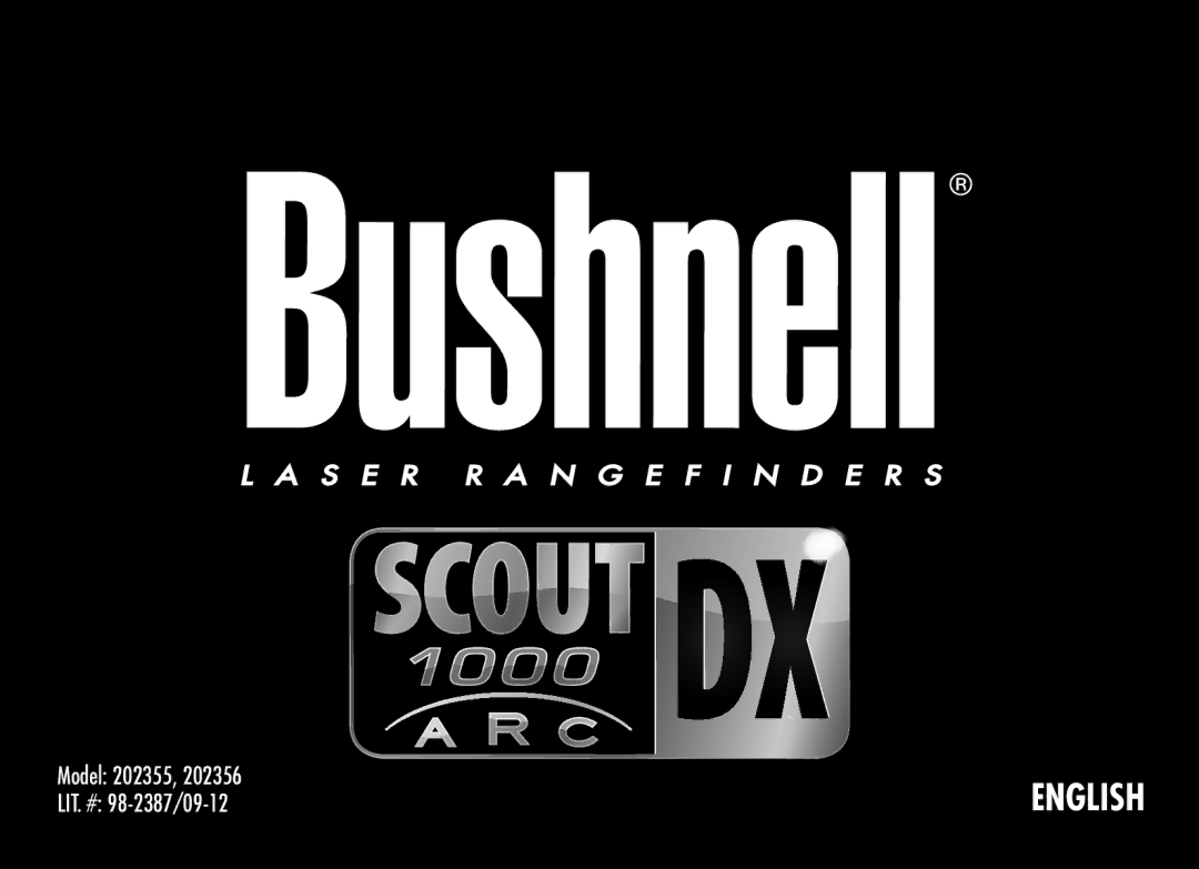 Bushnell 202355, 202356 manual English 