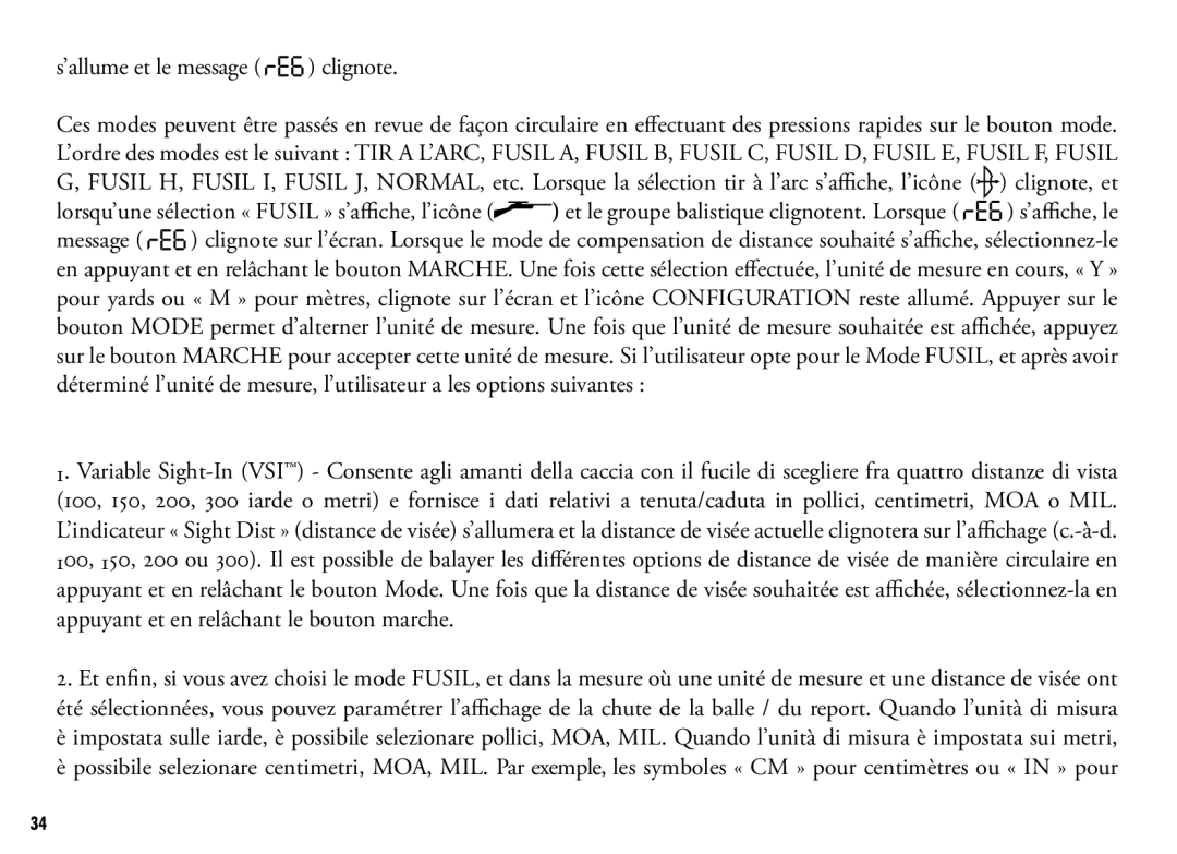 Bushnell 202356, 202355 manual ’allume et le message clignote 