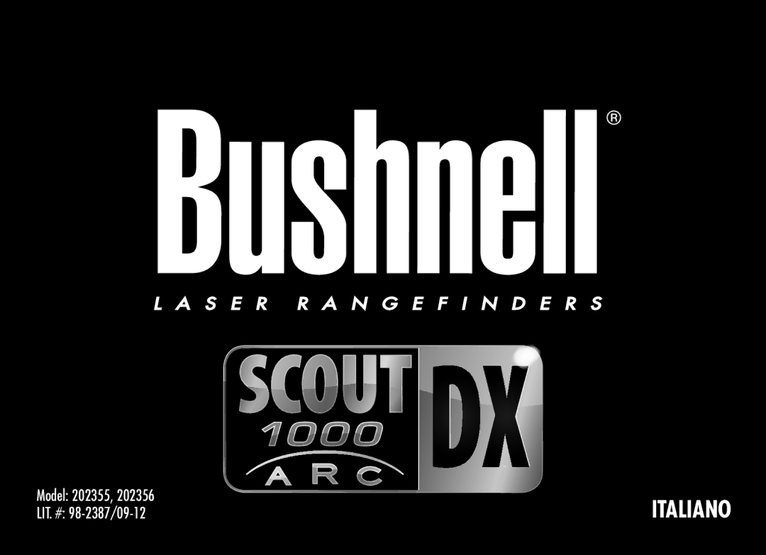 Bushnell 202355, 202356 manual Italiano 