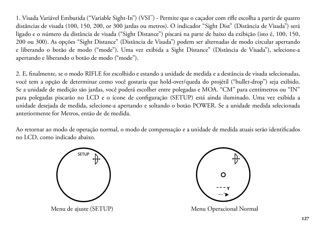 Bushnell 1200, 204101, 204100 manual Menu Operacional Normal 