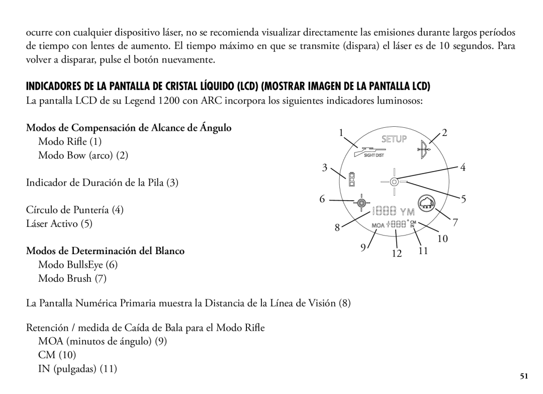 Bushnell 204101 Modos de Compensación de Alcance de Ángulo Modo Rifle, Modos de Determinación del Blanco Modo BullsEye 